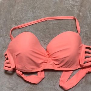 Pastel orange bikini top